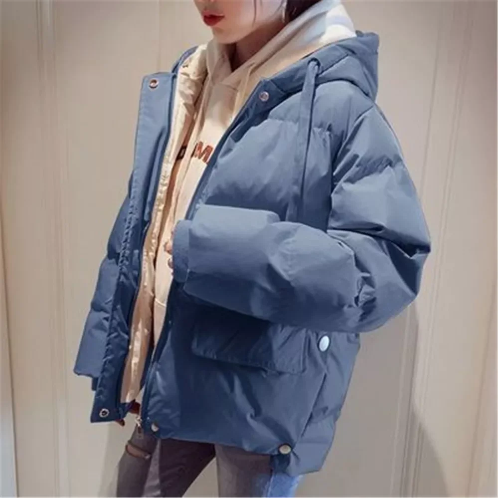 New2022 Coat Women 2021 Fashion Winter Jacket Women Cotton padded Warm Parka Outwear Short Hooded Solid Female Jackets Clothing