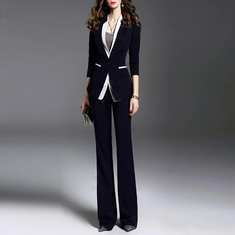 Women's Suits & Blazers Temperament Waist Two-piece Suit (Coat + Pants) Ladies Work Casual Temperament Professional Wear