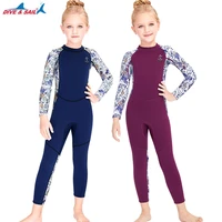 new childrens fashion 2 5mm neoprene wetsuit warm one piece long sleeve thickened cold proof swim snorkeling surfing wetsuit