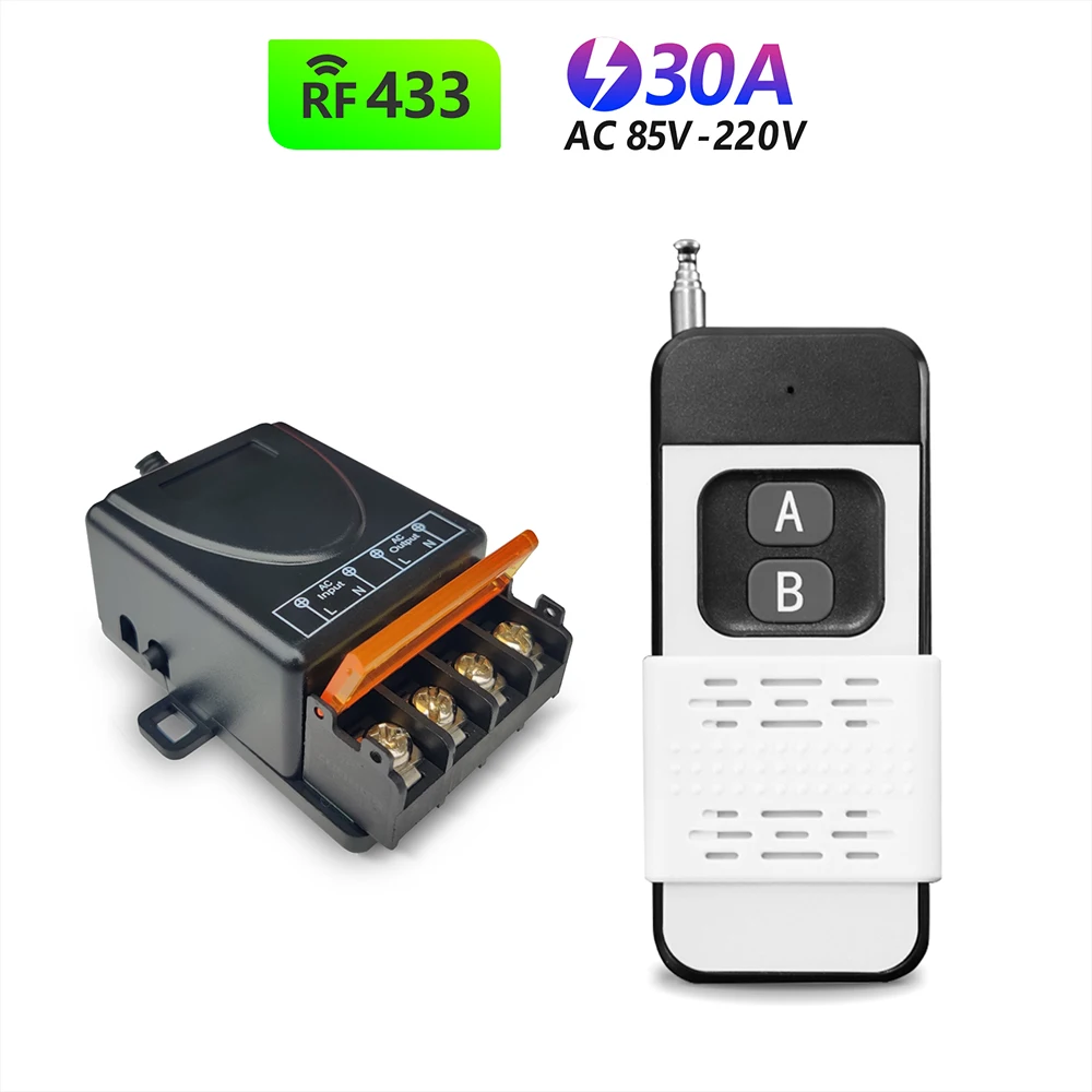 

Беспроводной пульт дистанционного управления RF433mhz 1000м 30А
