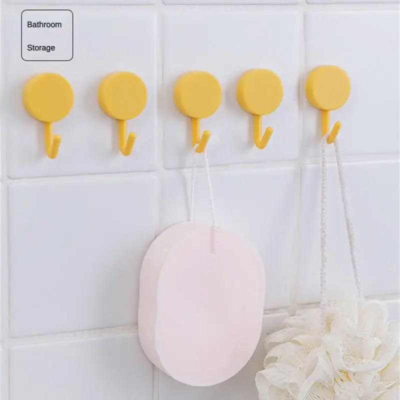 

Self-adhesive Hook New Galley Hook Powerful Sticky Kitchen Not Easy To Fall Off Wall-mounted Door Hook Hook Punch-free Lovely