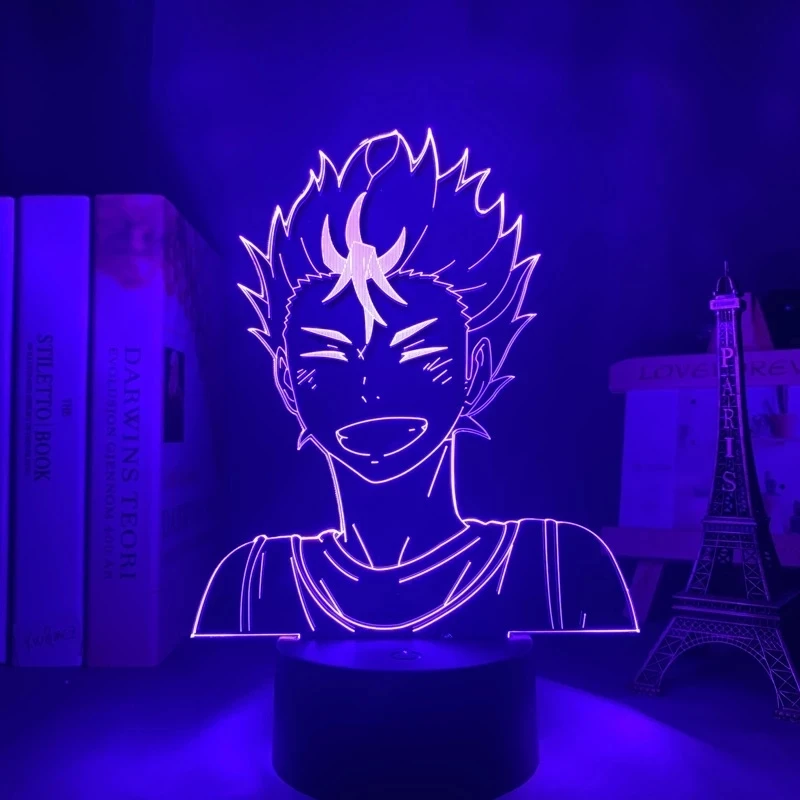 

3D Led Anime Night Light Haikyuu Yu Nishinoya for Bedroom Decor Nightlight Kids Child Birthday Gift Manga 3d Lamp Nishinoya