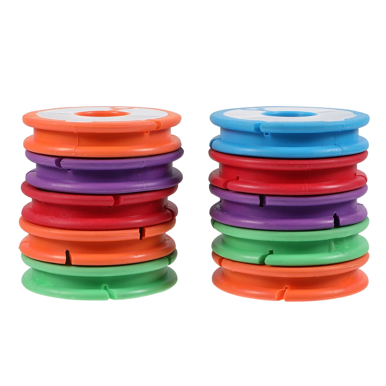 

10 Pcs Coil Fishing String Wheel Braiding Tool Accessories Fishing Line Wheel Silica Gel Fishing Tackle Braid Tool