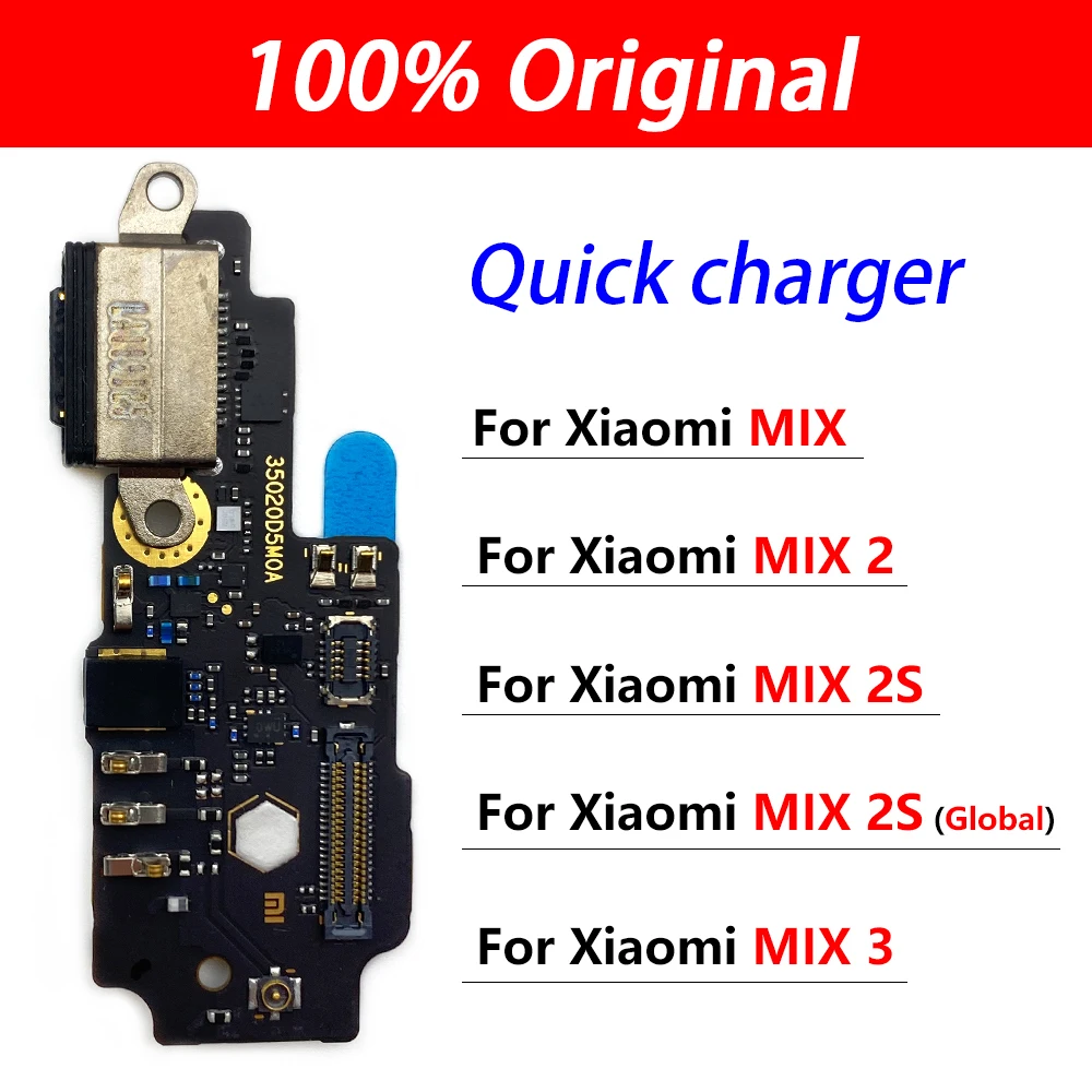 

100% Original For Xiaomi Mix 2 2S 3 Mix3 Fast Charging USB Charger Board Port Connector Mic PCB Dock Flex Cable