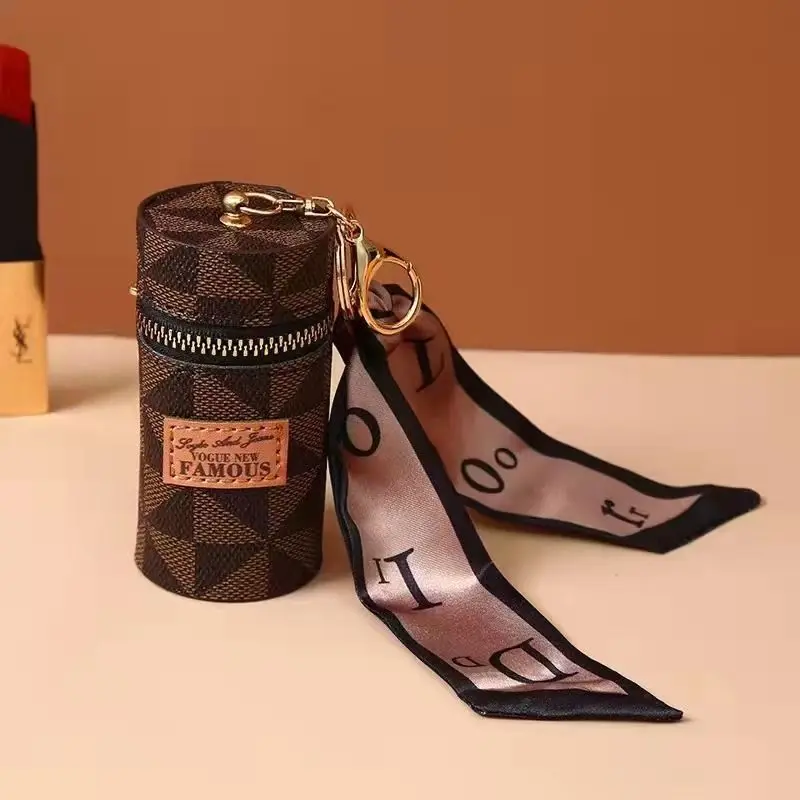 

Модная сумка для губной помады, новинка, Корейская версия модной сумки для ключей с подвеской в виде цепочки, аксессуары, круглая Ретро сумка со старыми цветами