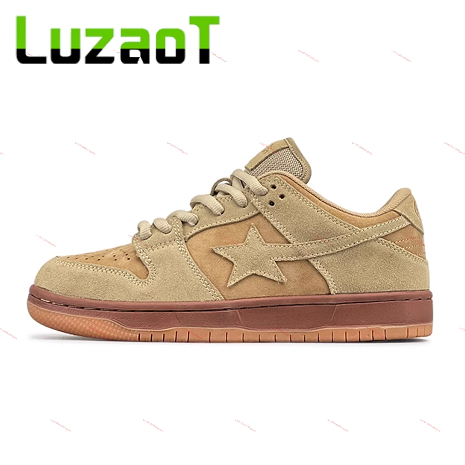 

Кроссовки LUZAOT со звездами для скейтборда, мужские и женские повседневные кроссовки для бега, коричневые замшевые Роскошные винтажные уличные кроссовки унисекс Y2k для скейта