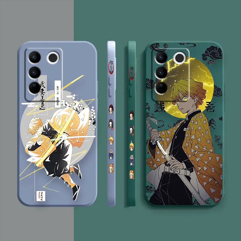 Case For VIVO S5 S6 S7 S9 S9E S10 S12 S15 S16 S16E V19 V20 V21 V23 V25 V27 PRO 5G Case Funda Shell Kimetsu No Yaiba Demon Slayer