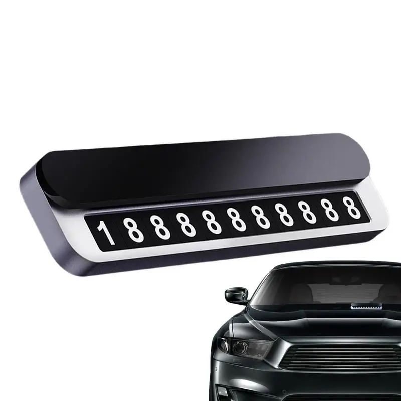 

Металлическая Автомобильная временная парковка, универсальная поворотная табличка с номером телефона, Алюминиевые наклейки для автомобильной парковочной карты, автомобильные аксессуары