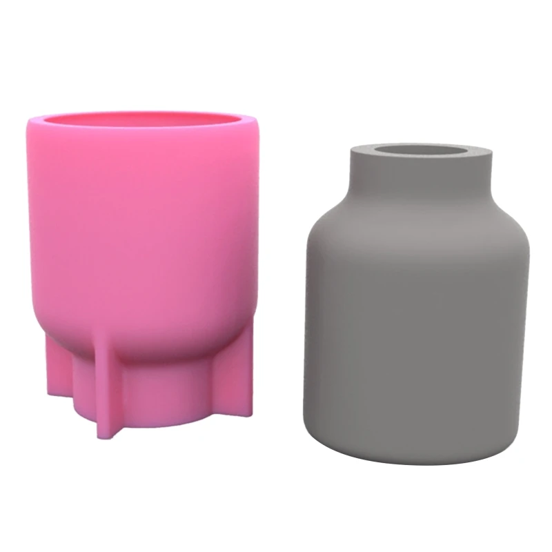 

Cement Gypsum Pen Holder Mold Silicone Flowerpot Container Mold for DIY Crafts