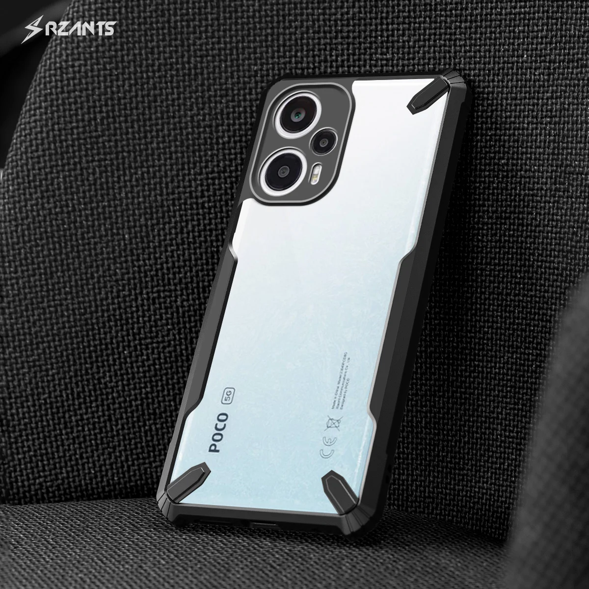 Прозрачный чехол Rzants для Xiaomi Poco F5 Redmi Note12 Turbo [Bull] дизайнерский тонкий прочный