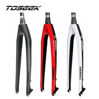 toseek carbon fibre mountain bicycle front fork 26er 27 5er 29er tapered 1 18 1 12 bike hard fork bike mtb parts