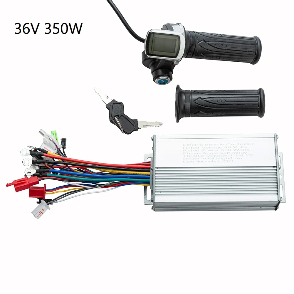 

E-Bike E-Scooter Motor Brushless Controller Plus Handle Set 36/48V 350W With Thumb Throttle Under-voltage Over-current Protect