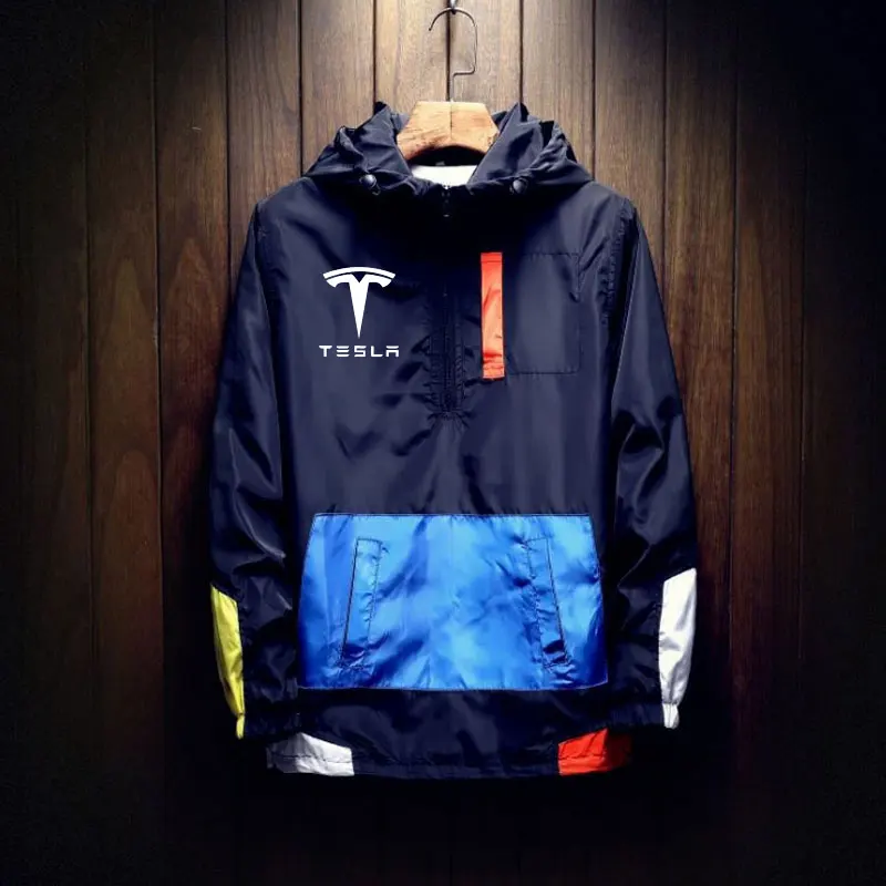 

2022 New Men's Casual Hooded Bomber Jacket Spring And Autumn Hip-hop plus Size Windbreaker Sportswear Zipper Jacket Men's coat