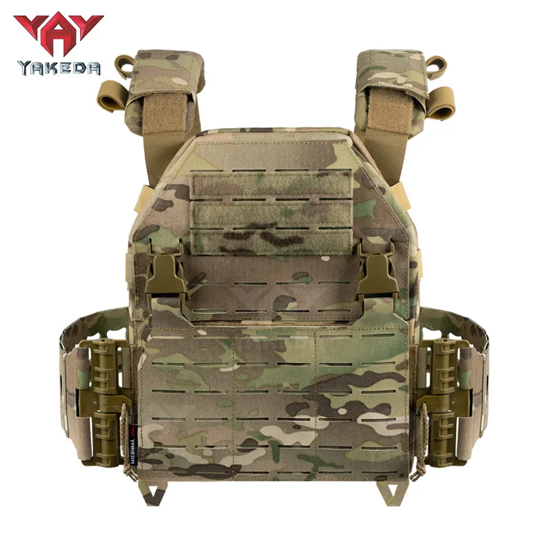 Фото YAKEDA 500D нейлоновый тактический тренировочный жилет Molle с регулируемыми ремнями системы PALS, быстросъемная пряжка для охоты №1