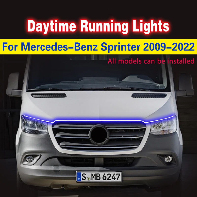 

1pcs LED Headlight For Mercedes-Benz Sprinter 2009-2022 Car DRL Daytime Running Light 12V Universal Auto Decorative Ambient Lamp