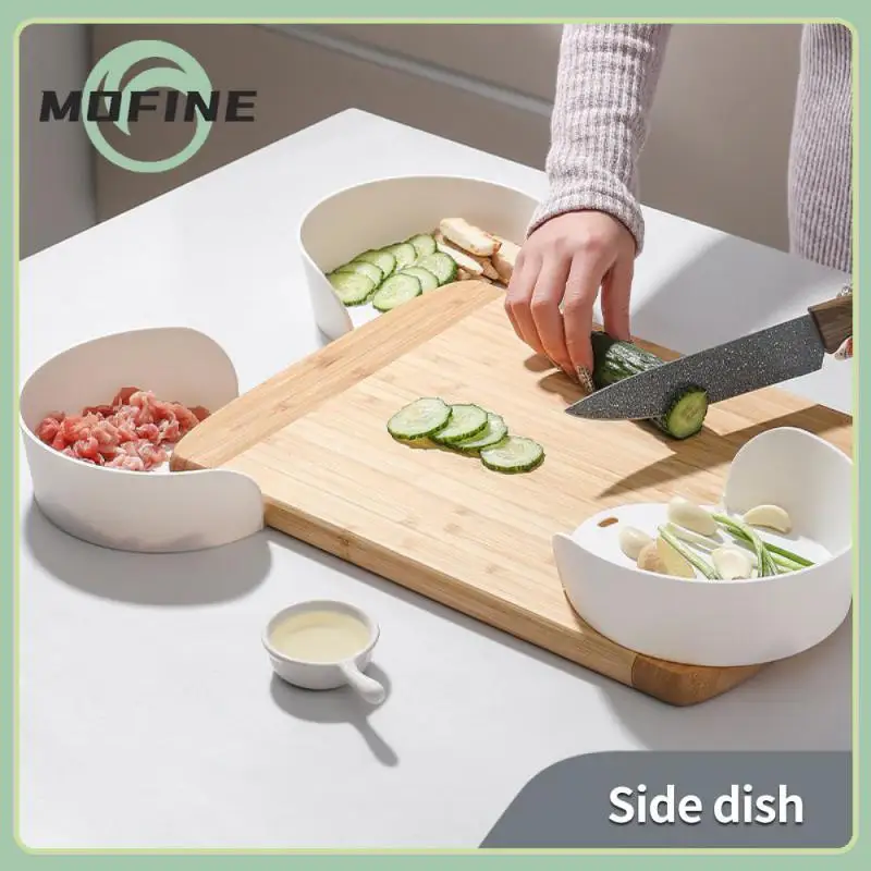 

Drop-shaped Appearance Ingredients Plates Household White Kitchen Dishes Kitchen Storage Dishes Side Dish Wholesale Saving Space
