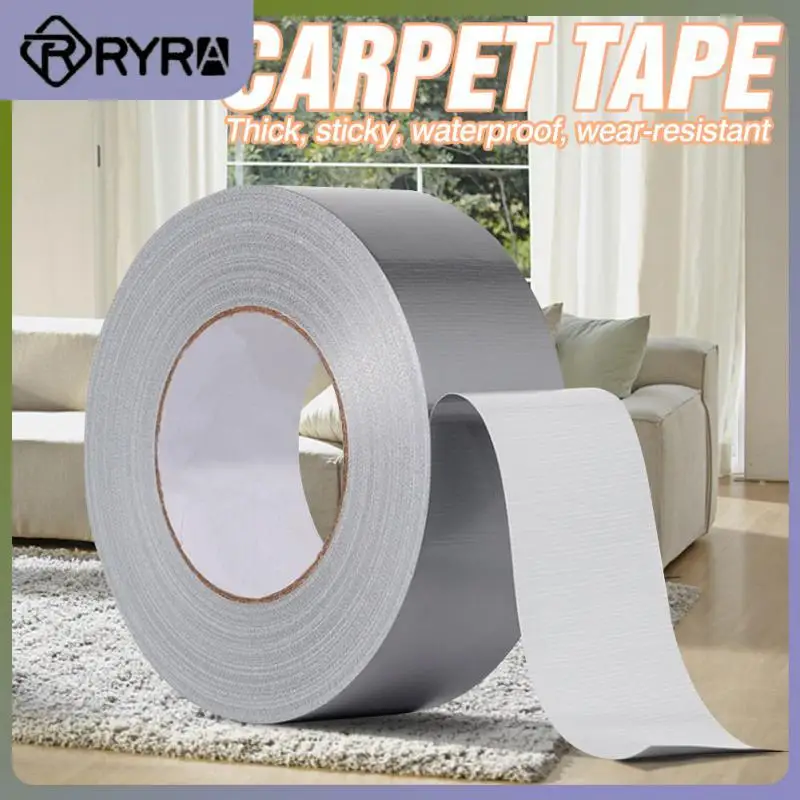 

Silvery Grey High Adhesive Cloth Tape Double Layers Carpet Floor Waterproof Tapes Cloth Duct Tape Pouch Carry Case Portable New