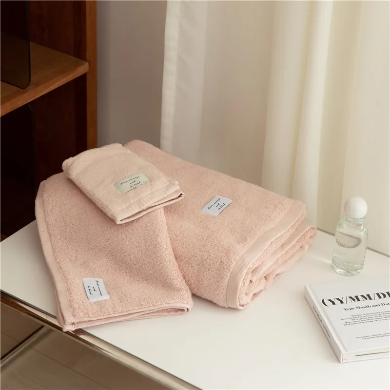 

Solid Color Towel INS Simple Pure Cotton Super Absorbent Hand Face Bath Towels Sets Sweet Girls Soft Comfort Home Travel Towel