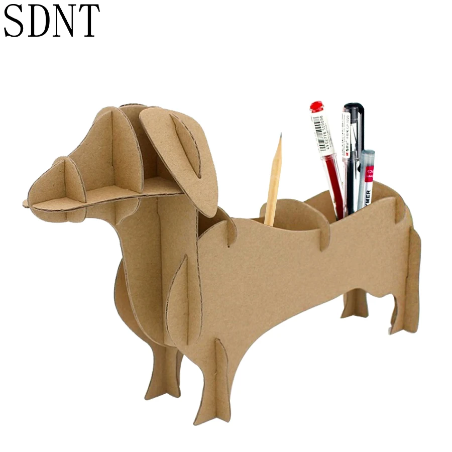 

DIY Милая модель таксы, пазл, игрушка своими руками, фотобокс в сборе, бумажные головоломки, игрушки, подарок для детей, декоративная модель