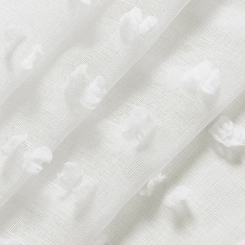 

Шторы MAKEHOME шифоновые полупрозрачные с помпонами