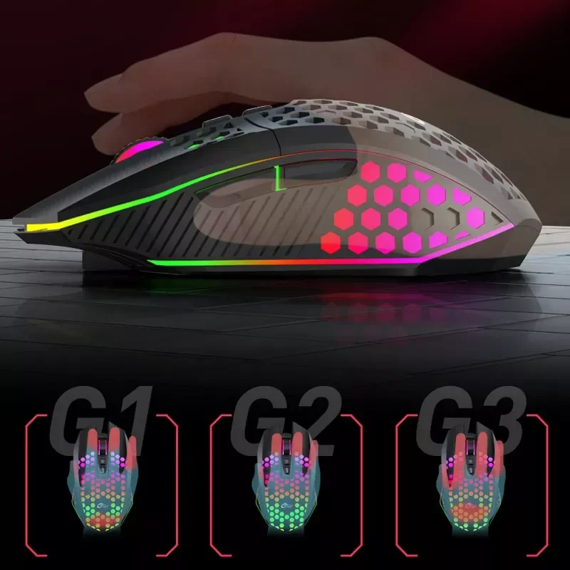 

in Mouse Rechargeable Gaming Mouse Office USB Wireless RGB Mouse For Laptop PC Mouse Gamer RGB 1600 DPI LED Backlit Silent t