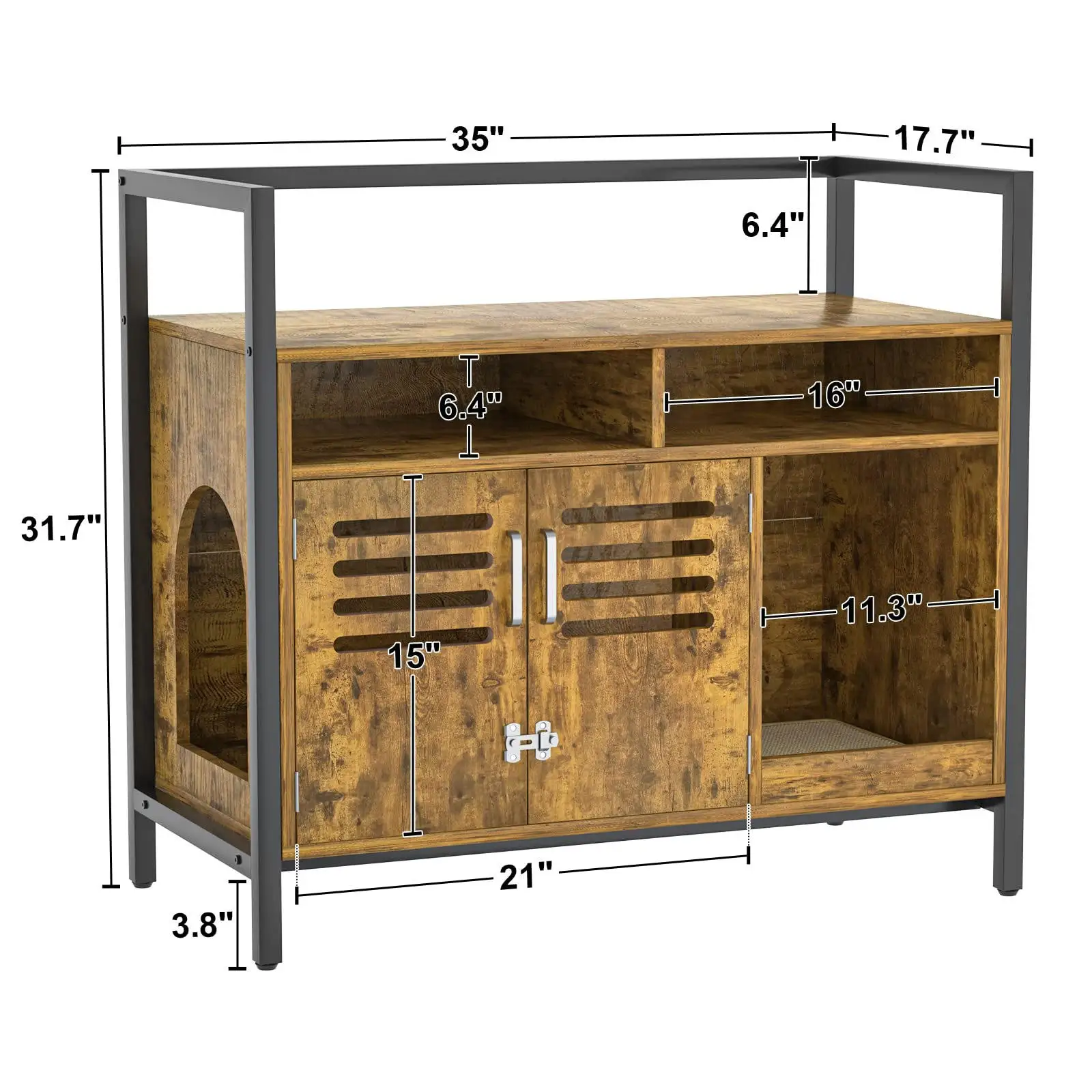 Деревянный шкаф для хранения домашних питомцев в гостиную