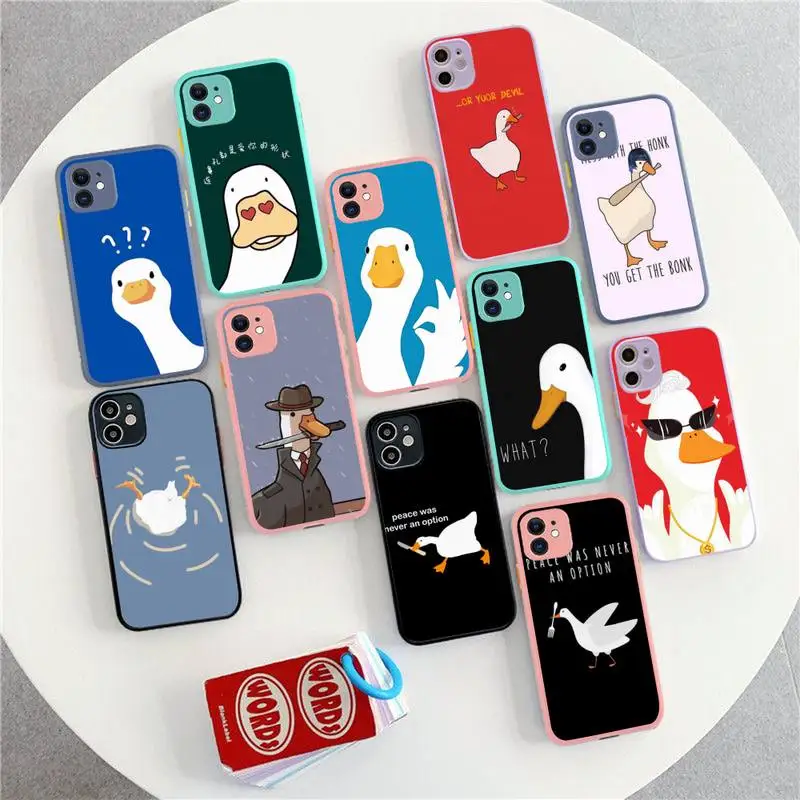 

Cartoon Cute G-GooseS Game Phone Case for iPhone 14 11 12 13 Mini Pro Max 8 7 Plus X XR XS MAX Translucent Matte Cover