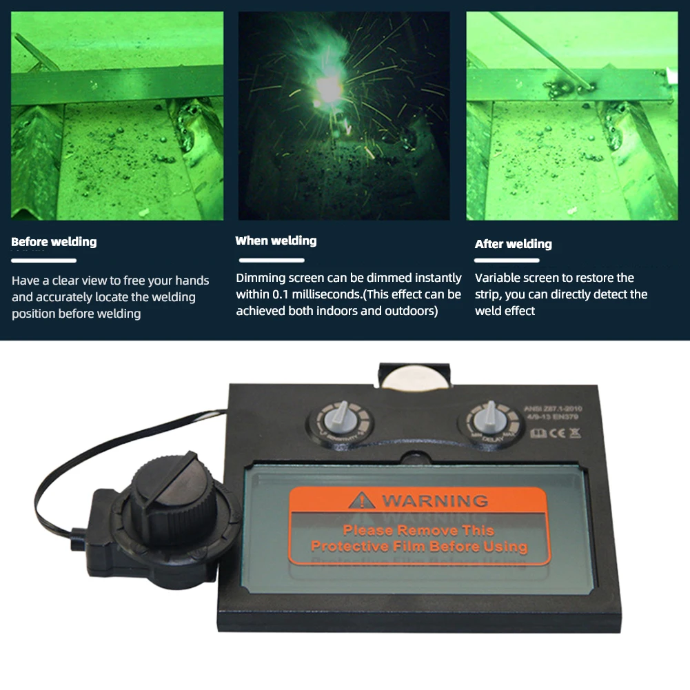 

Auto Welder Eye Darkening Panel Protection Tool Electronic Glasses Lens Dimming Lens Filter Solar Welding Mask Helmet Welding