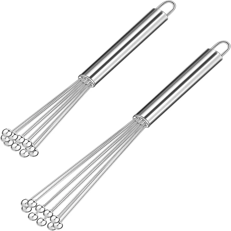 

Stainless Steel Ball Whisk Wire Egg Whisk Kitchen Whisks For Cooking Blending Whisking Beating Egg Mixer Baking Tool