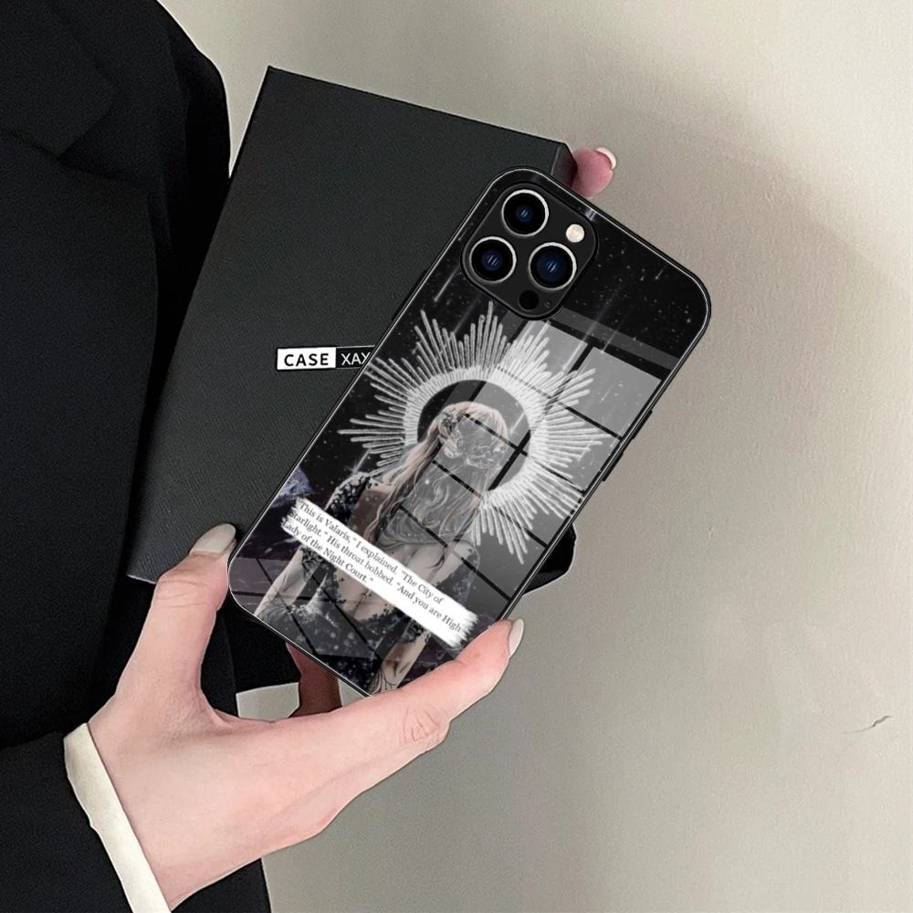 Чехол Acotar A Court of Mist and Fury для телефона со стеклянным корпусом IPhone 15 14 11 12 Pro 8 7 Plus 13 MAX