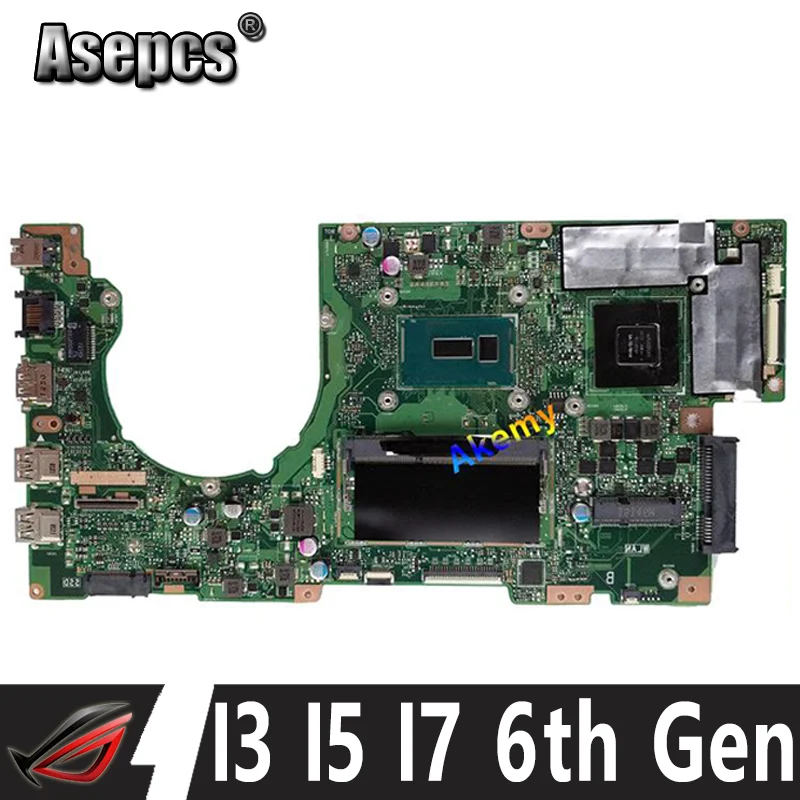 

K501UX GTX950M GPU I3 I5 I7 6th Gen CPU 4GB 8GB RAM Notebook Mainboard For Asus K501U K501UQ K501UB K501UXM Laptop Motherboard