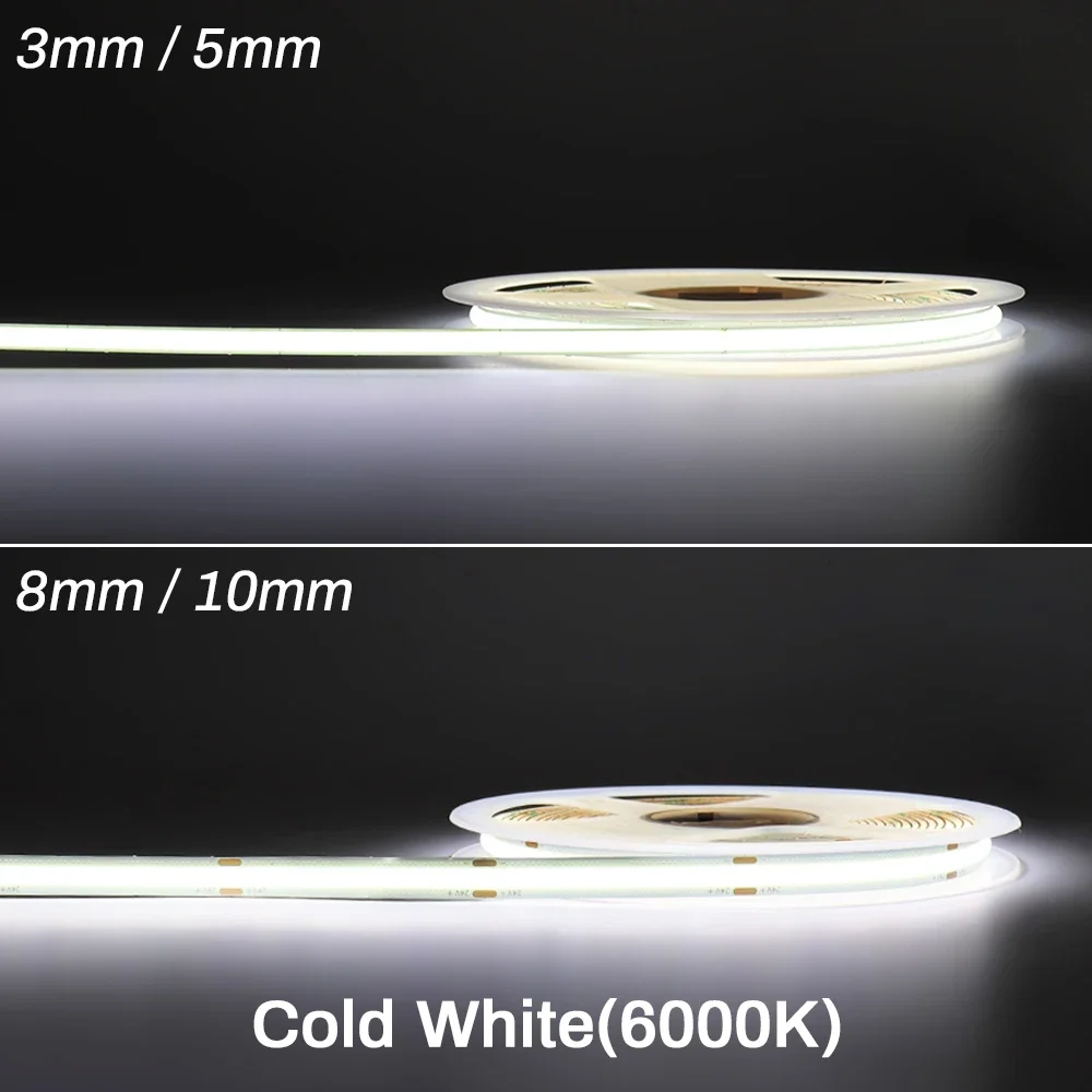 

HICCIN Светодиодная лента COB 3мм 5мм 12В 24В