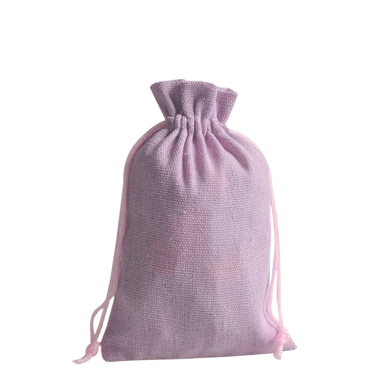 50 шт./лот 10x15 13x18 см регулируемая льняная сумка на шнурке сумки для хранения