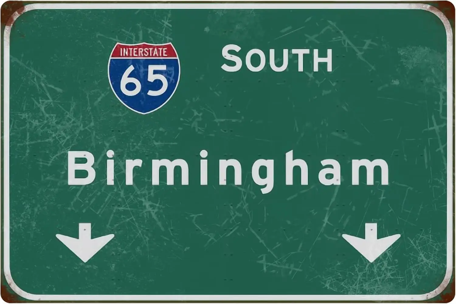 Tn Sgn Retro Est Brmnghm nterstte 65 Drecn rport Hghwy ron Sheet Br Club Resturnt Wll Decorn 1812 nches