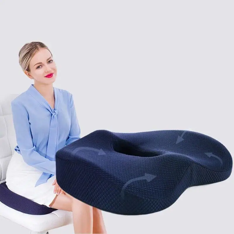 

Memory Foam Hemorrhoid Seat Cushion Hip Support Orthopedic Pillow Coccyx Office Chair Cushion Support Waist Back Hip Massage Pad