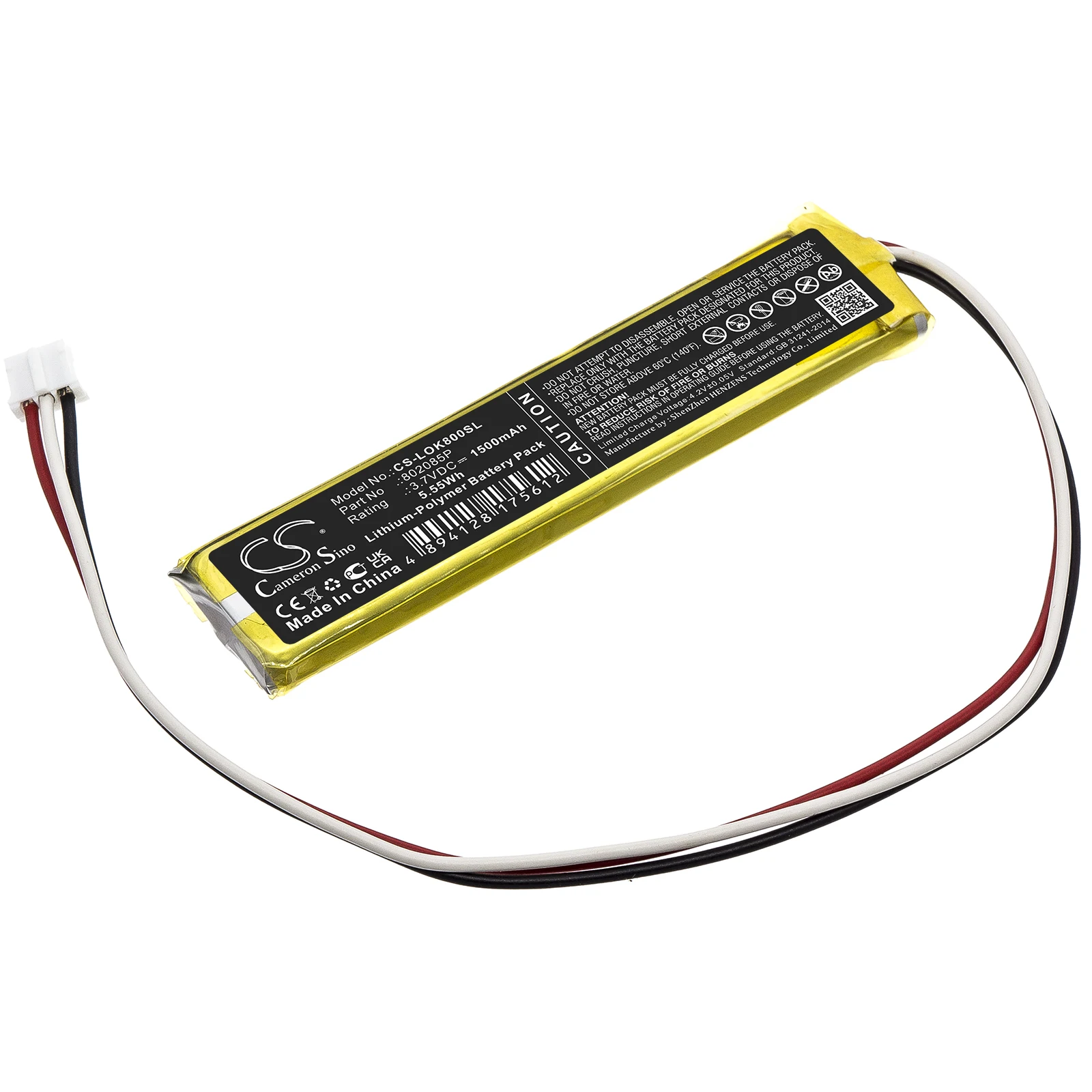 

CS Keyboard,Mouse Battery for Logitech K800 Fits 802085P 1500mAh/5.55Wh Li-Polymer 3.70V CS-LOK800SL