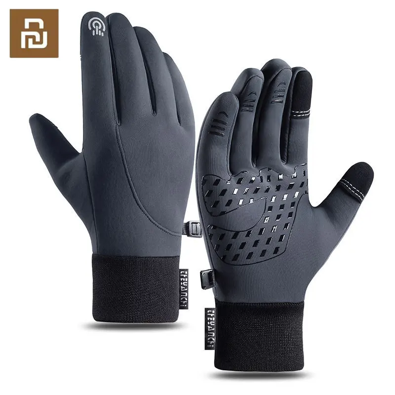

Зимние лыжные перчатки Youpin, мужские, велосипедные, женские, термофлисовые водонепроницаемые флисовые перчатки для сенсорного экрана, теплы...