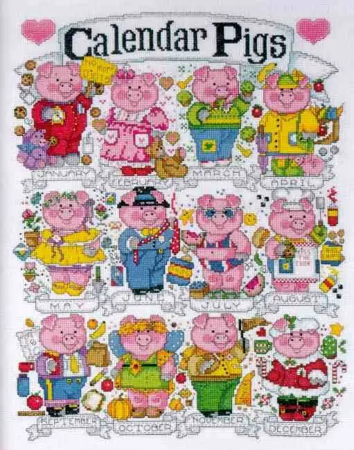 

Top SellingDecember pig Embroidery DIY 14CT Unprinted Arts Cross stitch kits Set Cross-Stitching Home Decor