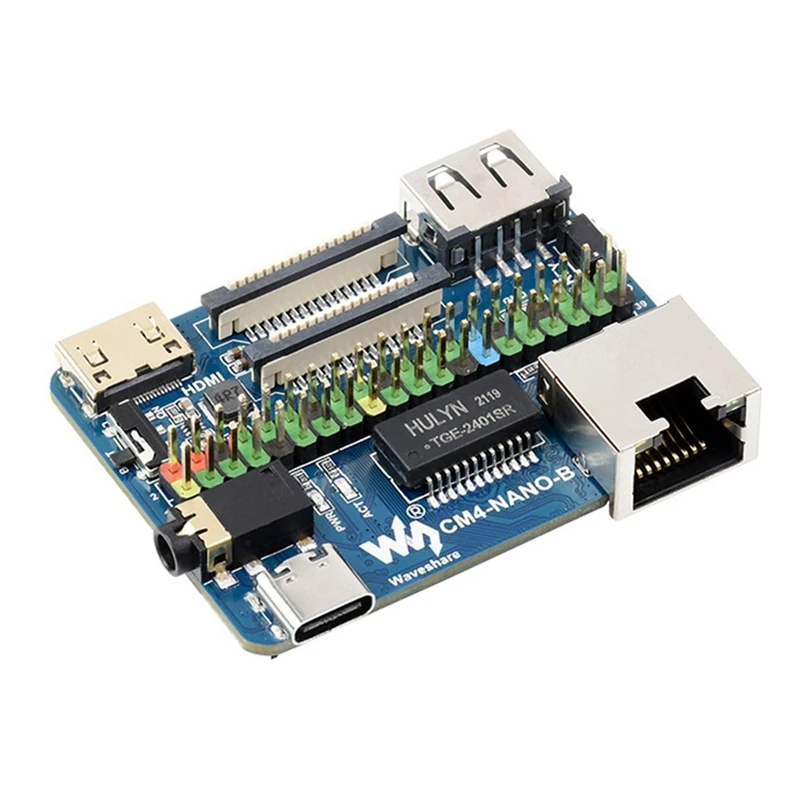 

Waveshare For Raspberry Nano-CM4-B Expansion Board For Compute Module 4 Lite / EMMC Bottom Plate 40Pin GPIO Interface