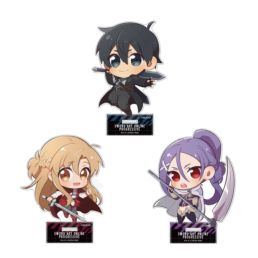 

Narusaka Kazuto Yuuki Asuna Anime Figure Models Sword Art Online Q Version Anime Figure Acrylic Periphery Collection Ornaments