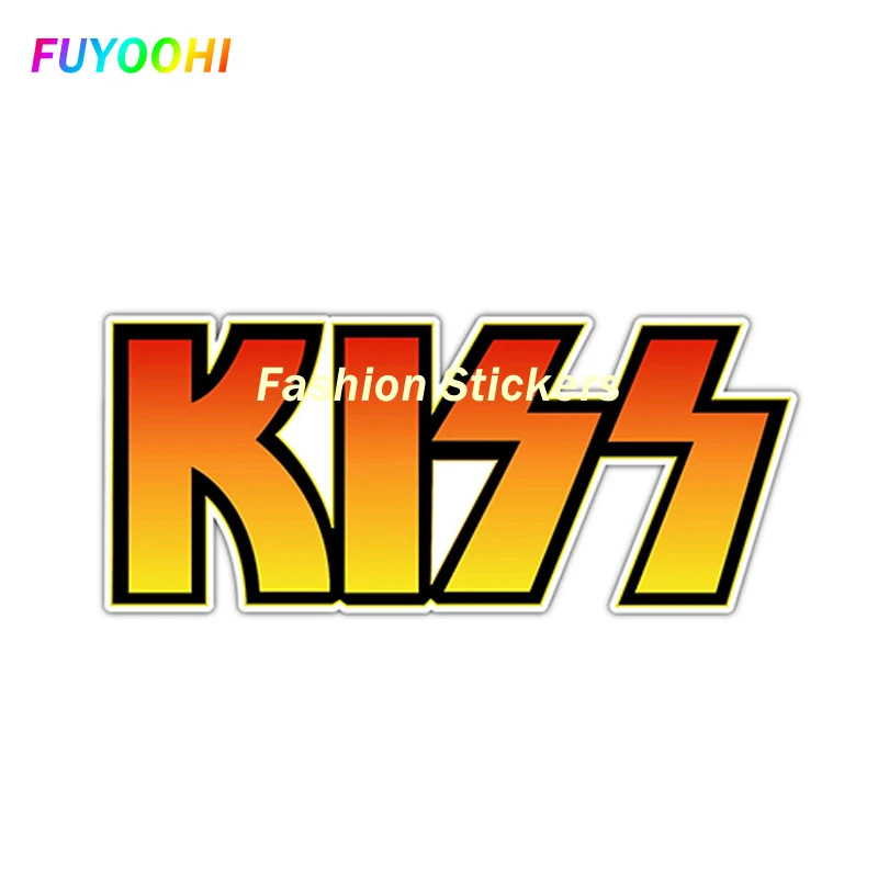 

FUYOOHI Exterior/Protection Fashion Stickers KISS Car Sticker Waterproof Sunscreen Decal Laptop Truck Suitcase Auto Accessories
