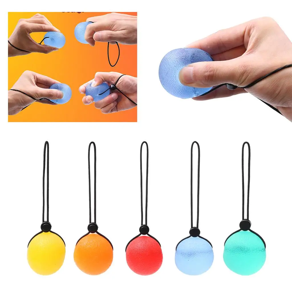 5 см шарик для захвата пальцев со шнуром силиконовый инструмент снятия стресса