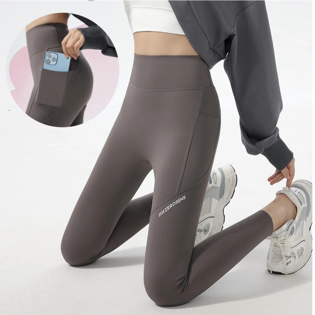 

Women Leggings For Fitness Shark Yoga Pants With Pocket Seamless Gym Sports Push Up Tights Long Nylon Legging Workout Clothing