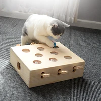 pet products 2019 hot sale pet products wooden whack a mole cat toy