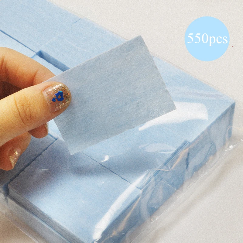 

550pcs Nail Wipe Pad UV Gel Polishing Remover Soak Off Wipes Nail Art Tips Manicure Cleaning Wipes Cotton Lint Free Pads Paper