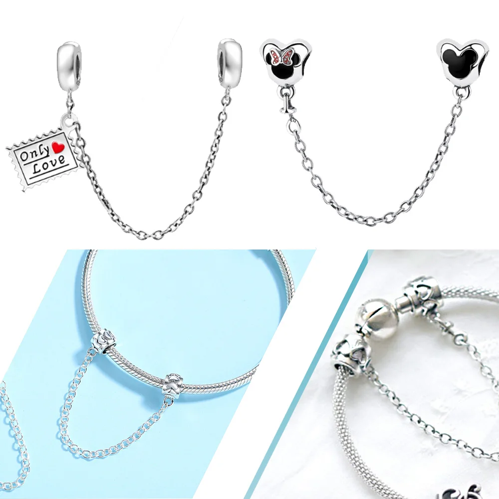 Классическая безопасная цепочка Mybeboa из стерлингового серебра 925 пробы 28 видов