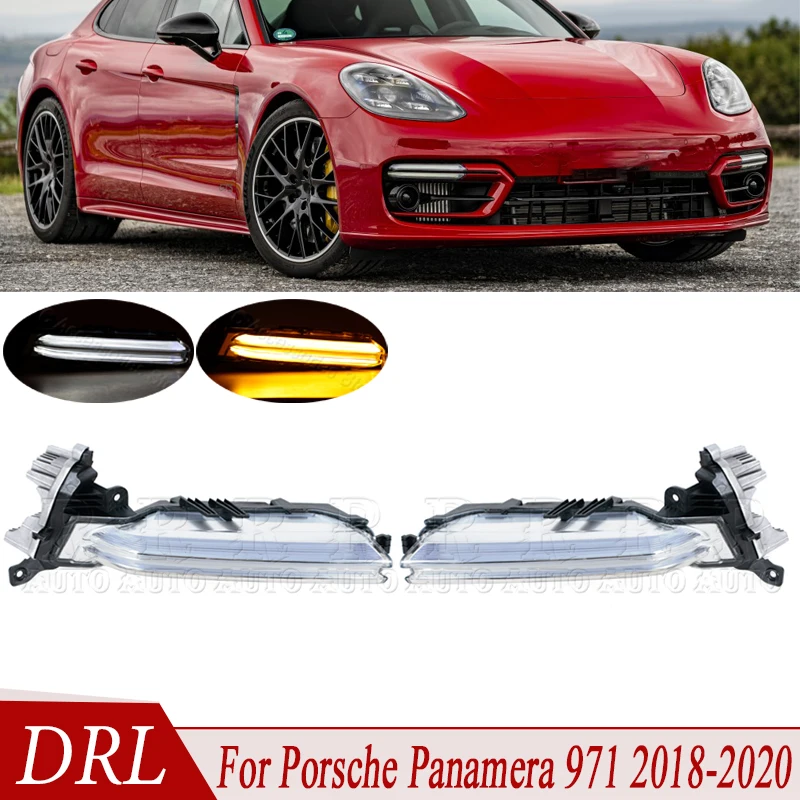 Для Porsche Panamera 971 2018 2019 2020 светодиодные DRL дневные ходовые огни передний указатель