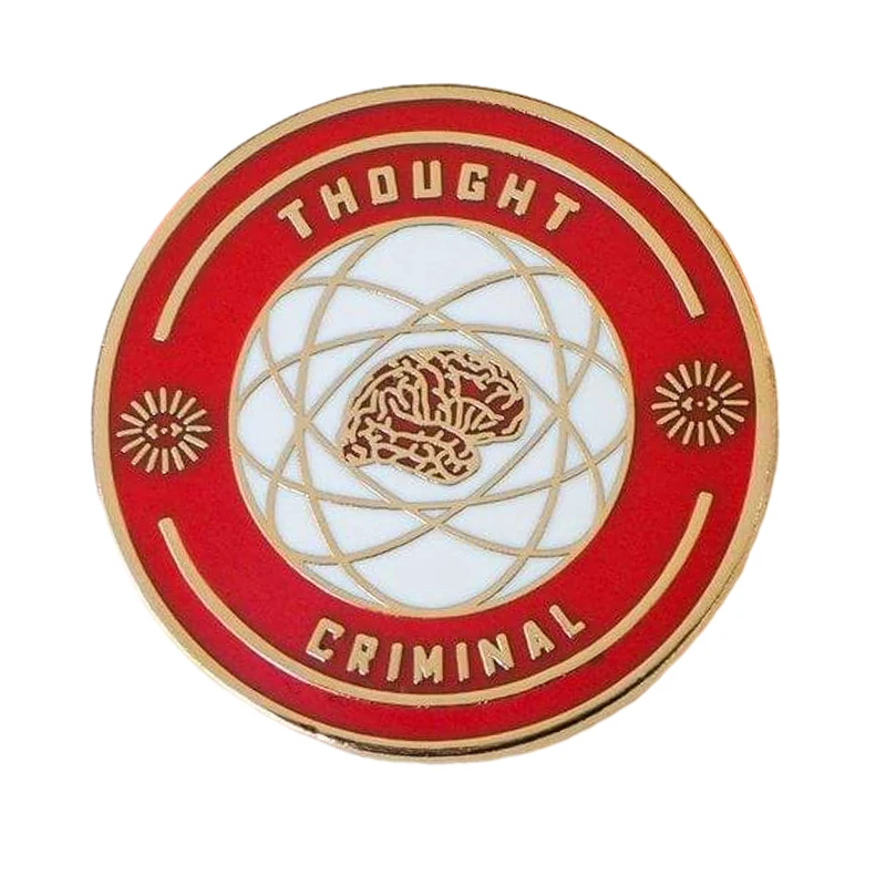

Thought Criminal George Orwell Literature Brooch Enamel Pin Brooches Metal Badges Lapel Pins Denim Jacket Jewelry Accessories