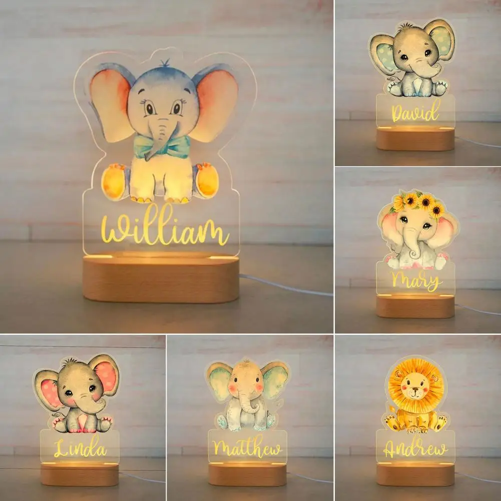 

Desktop Ornament Cartoon Pattern Transparent Adorable Decorative Durable Lovely Animal Printing Desktop Glowing Decoration