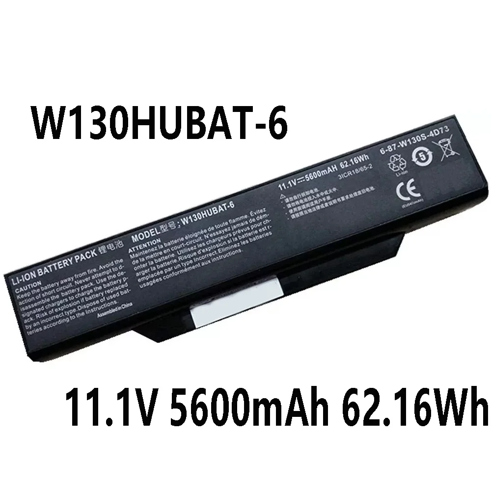 W130HUBAT-6 11 1 V 5600mAh 62.16Wh Аккумулятор для Clevo W130S W255CEW 6-87-W130S-4D72 6-87-W130S-4D7